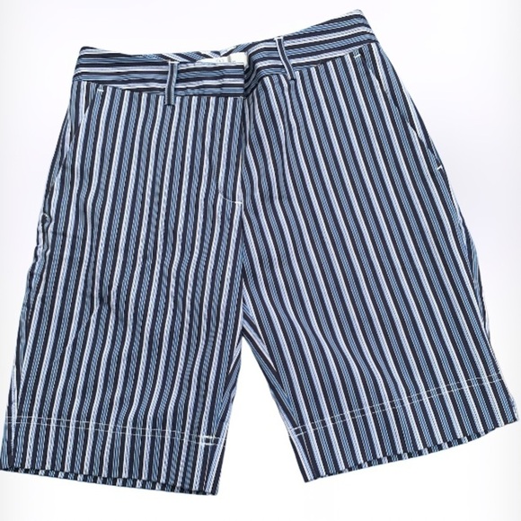 NWT Bugatchi Women size 2 striped “midnight” shorts Golf Shorts - Picture 1 of 8